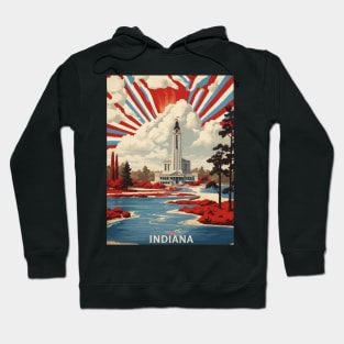 Indiana United States of America Tourism Vintage Poster Hoodie